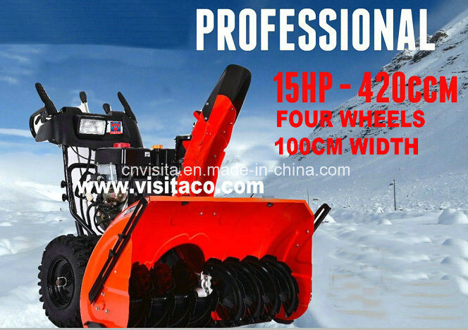 15HP 100cm Width Professional Gasoline Snow Thrower
